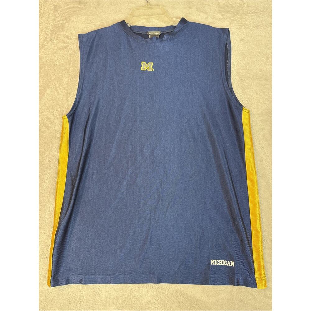 *RARE* Vintage 90s Shiny Dazzle Michigan Basketball Jersey Wolverines Shirt L